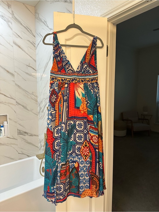 FARM Rio Dresses & Skirts - FARM Rio Multicolor Tropical Tile-Print Maxi Dress